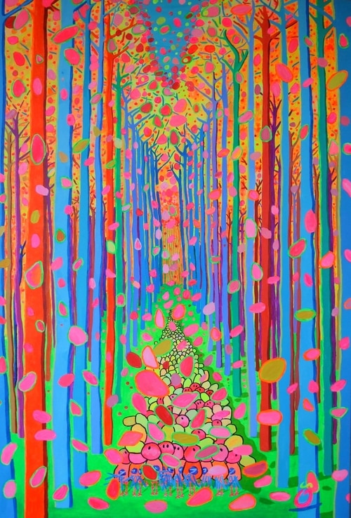 47.2 - 31.5 inch (120-80 cm) | Acrylic on Heavy Cotton.