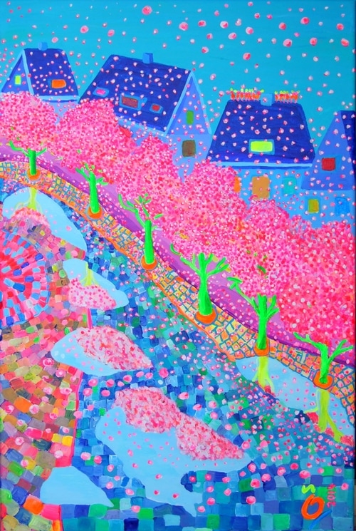 23.6 - 15.7 inch (60 - 40 cm) | Acrylic on Heavy Cotton.