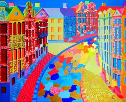 31.5 - 39.4 inch (80 - 100 cm) | Acrylic on Heavy Cotton.