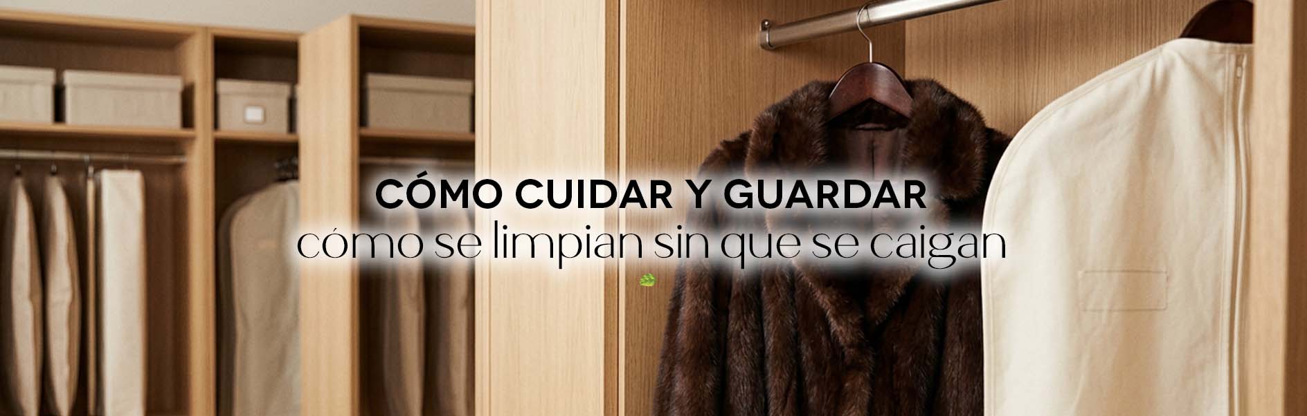 Abrigo de piel guardado correctamente para conservarlo por años