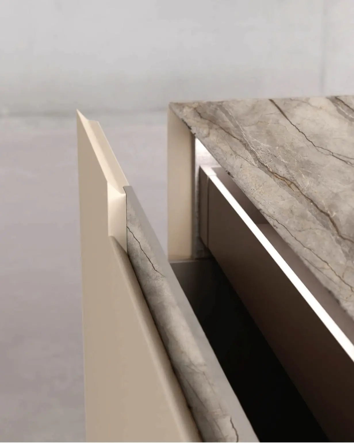 Détail d'un tiroir sur mesure