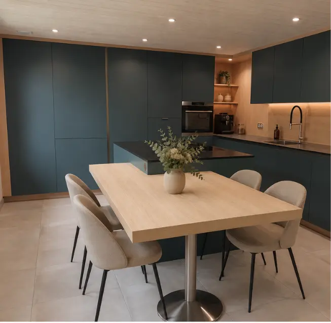 Salle à manger avec rangement discret 