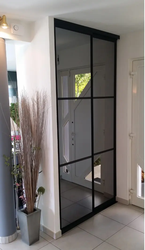 Meuble d'entrée sur mesure effet verrière