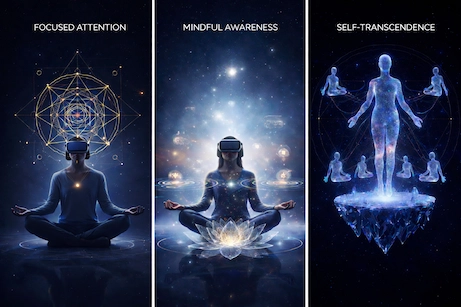 People doing different types of meditation techniques