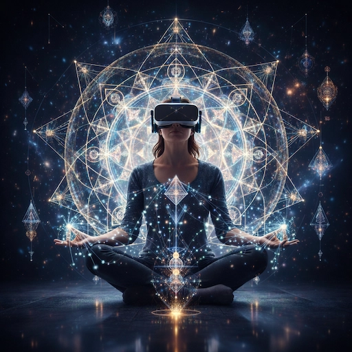 VR Meditation with etheric lights