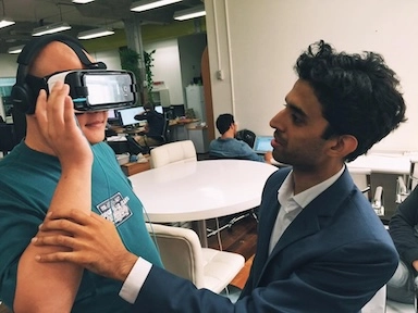 Sourabh demoing Relax VR