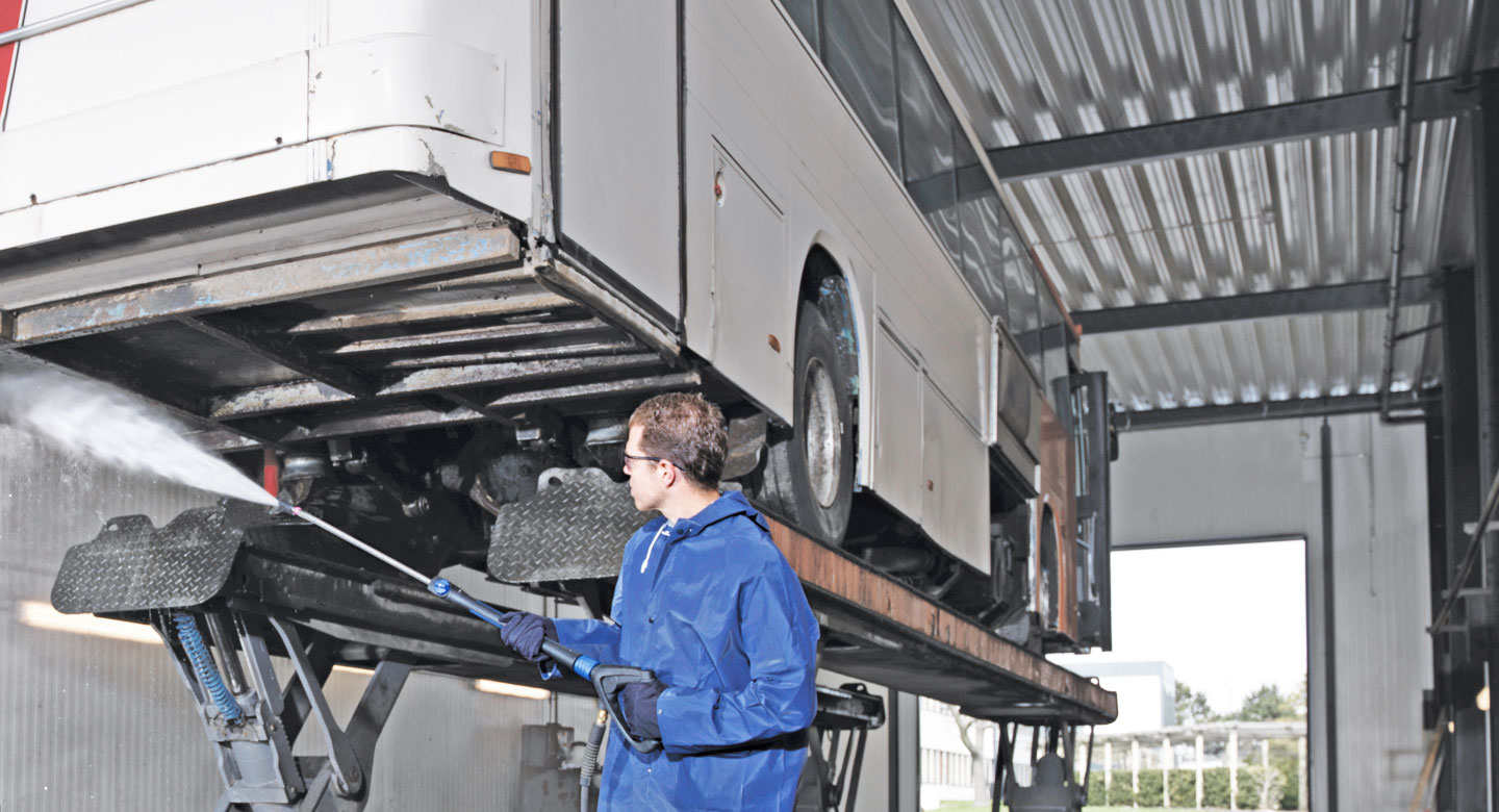 Limpieza con hidrolavadora