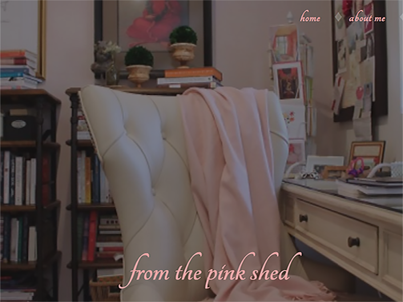 From The Pink Shed homepage, a brand and online shop for a small-batch maker