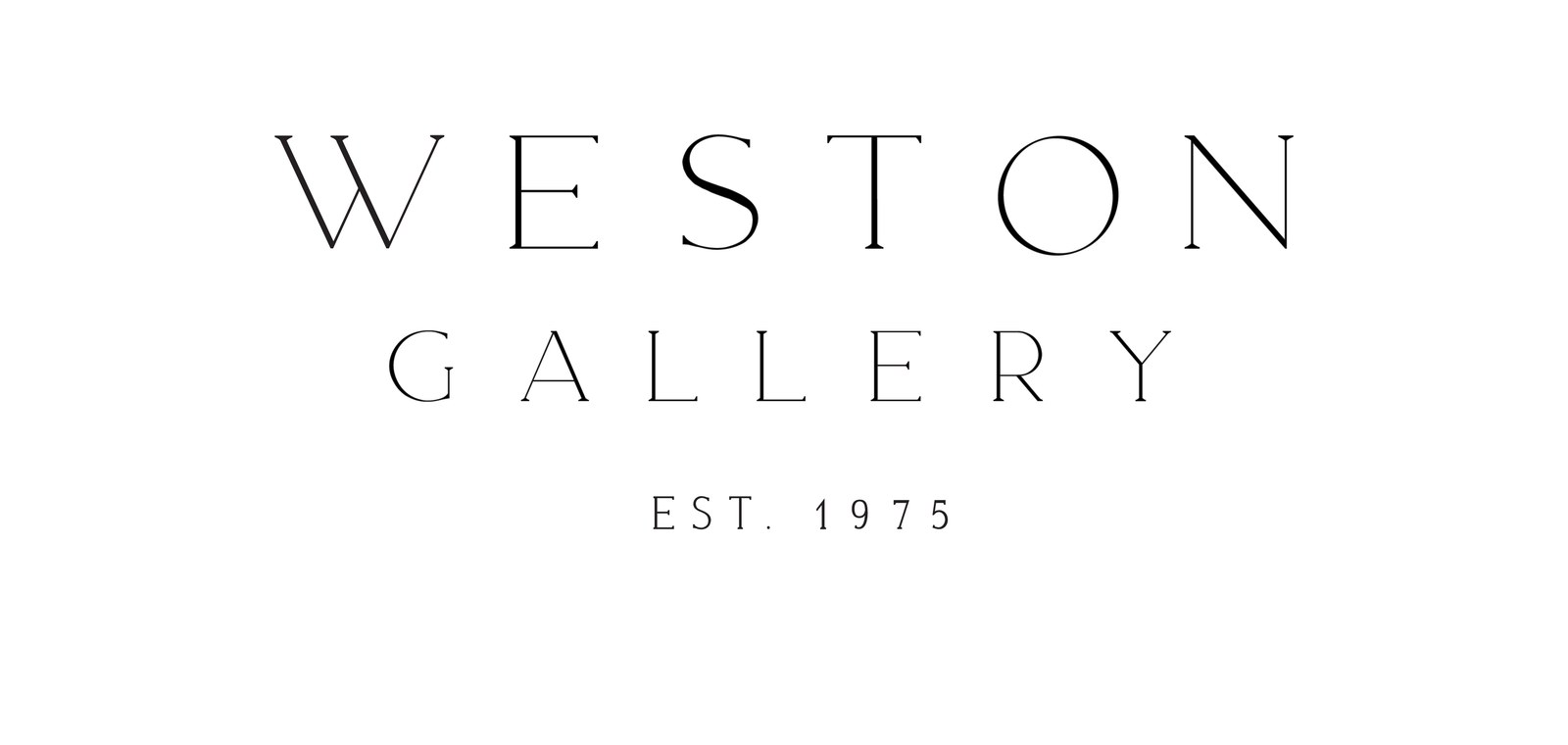 The Weston Gallery wordmark with Est. 1975 in widely spaced serif letters