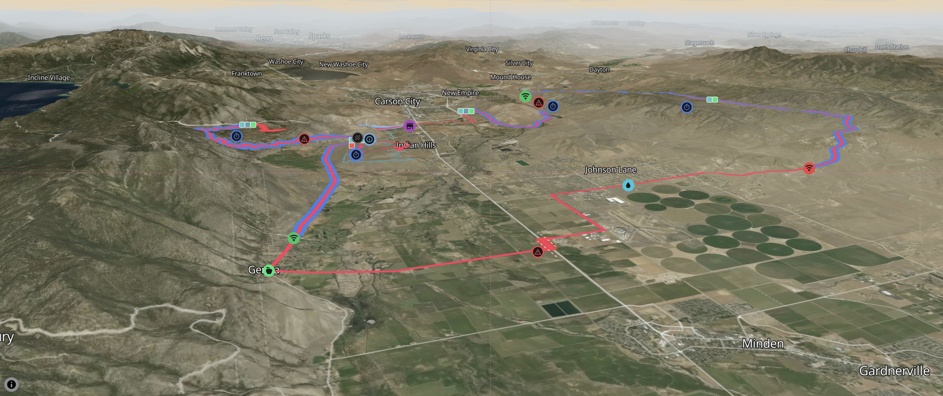Stetina's Carson City Paydirt course map and terrain overview