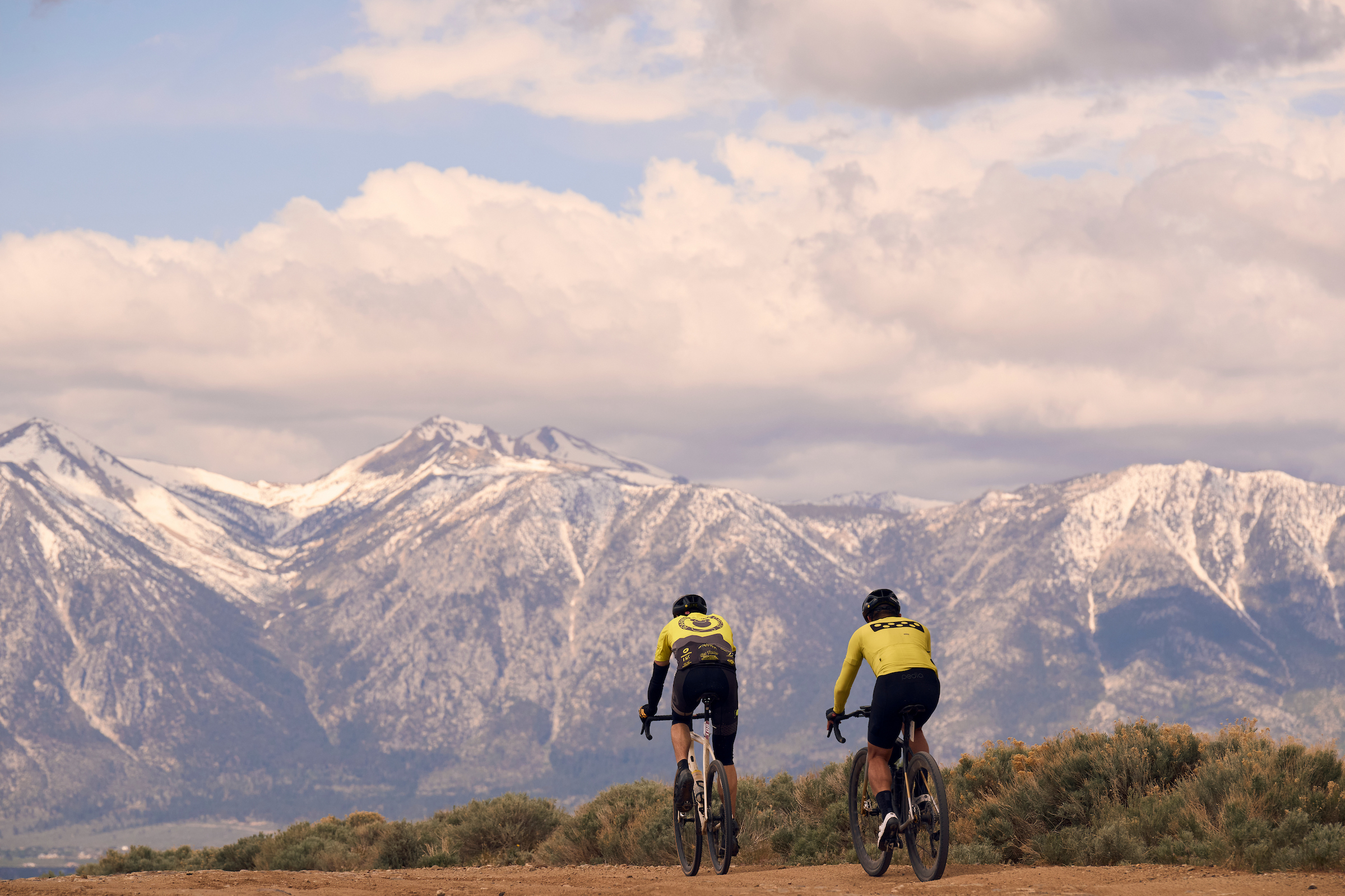 Riders racing through the Carson Valley high desert