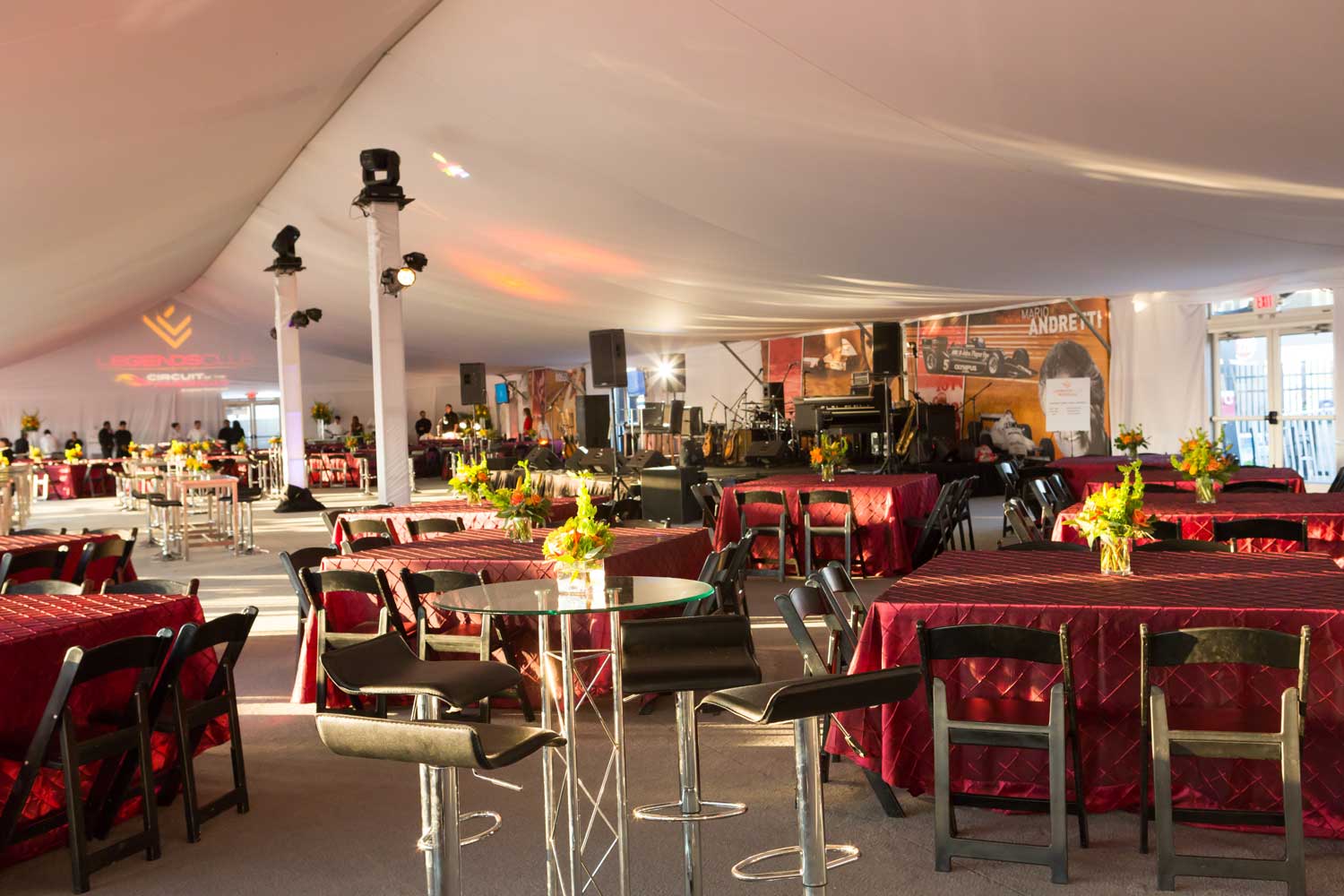 A large tented racing event produced by The RK Group