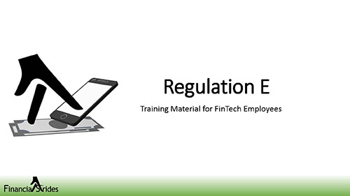 Cover page of Reg E training