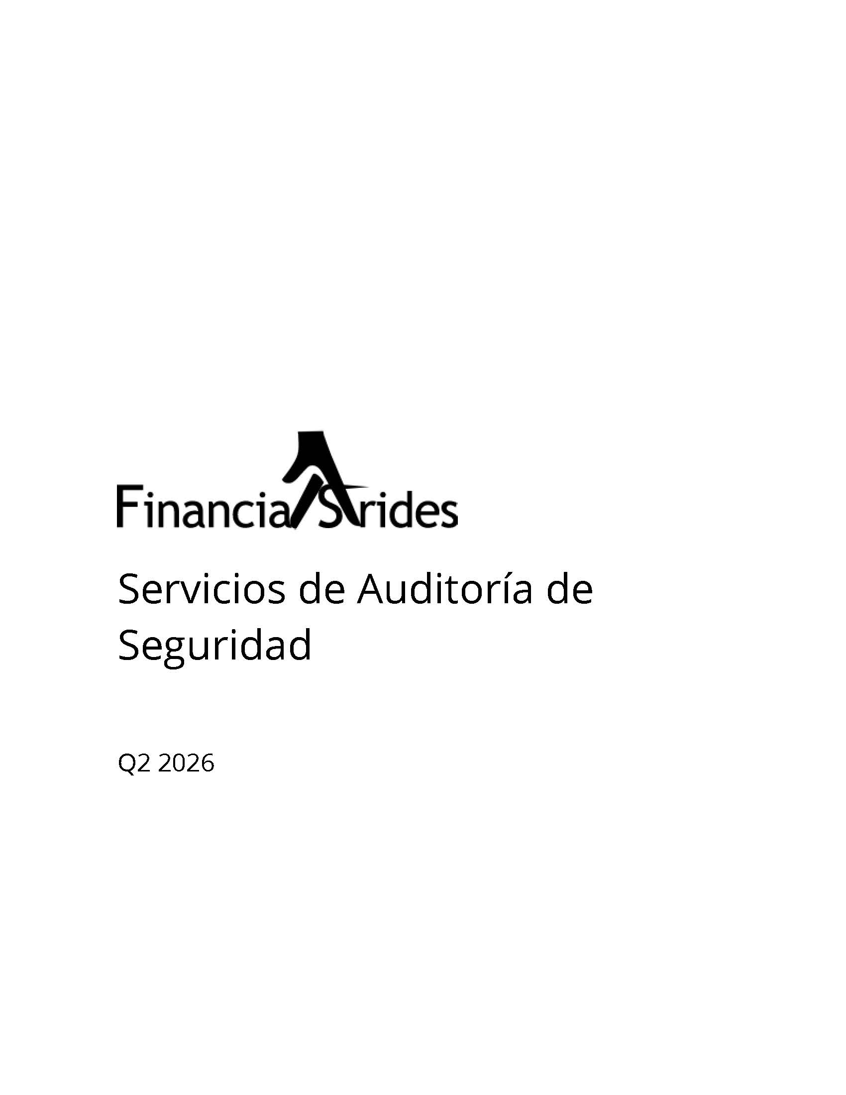 Cover page of our security services overview