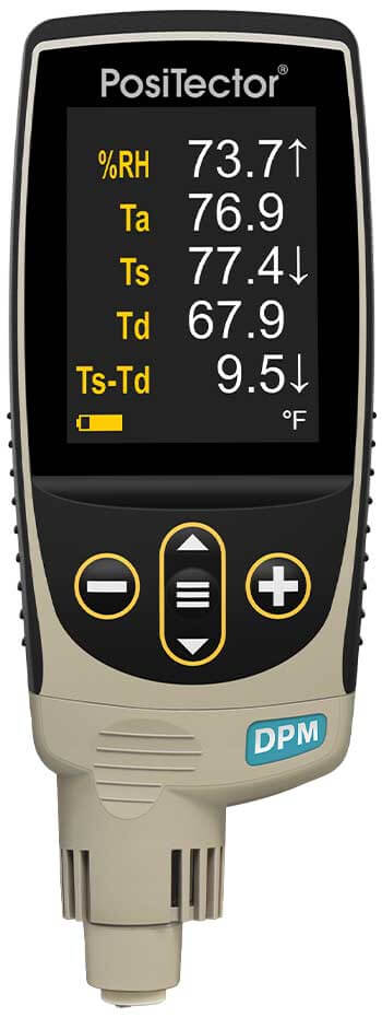 PosiTector DPM 이슬점 측정기의 제품 정면 사진
