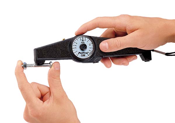 イメージ図PosiTest 小さなボルトの上で計測中