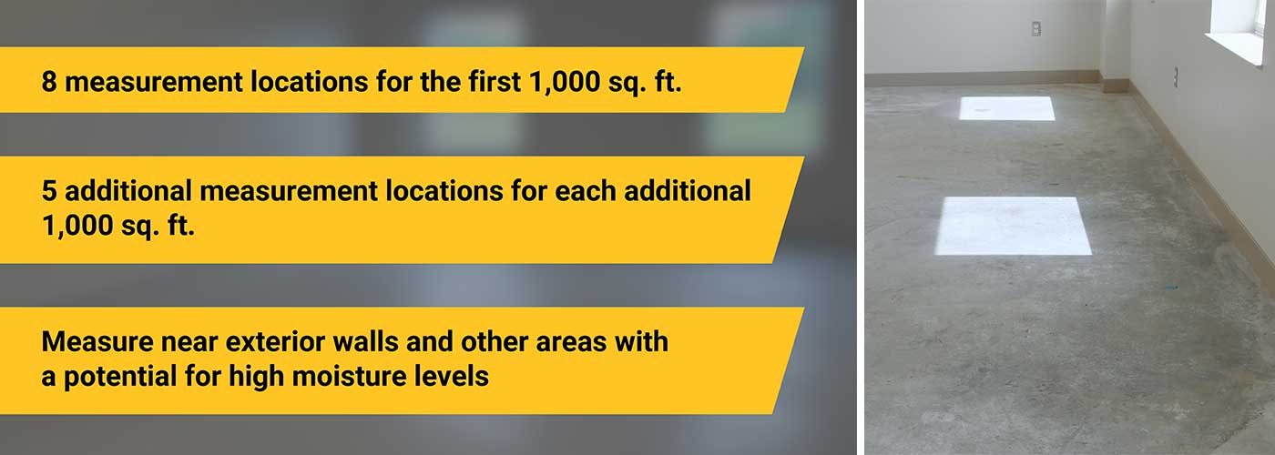 A imagem mostra vários requisitos para identificar locais de teste para o método de teste ASTM F2659