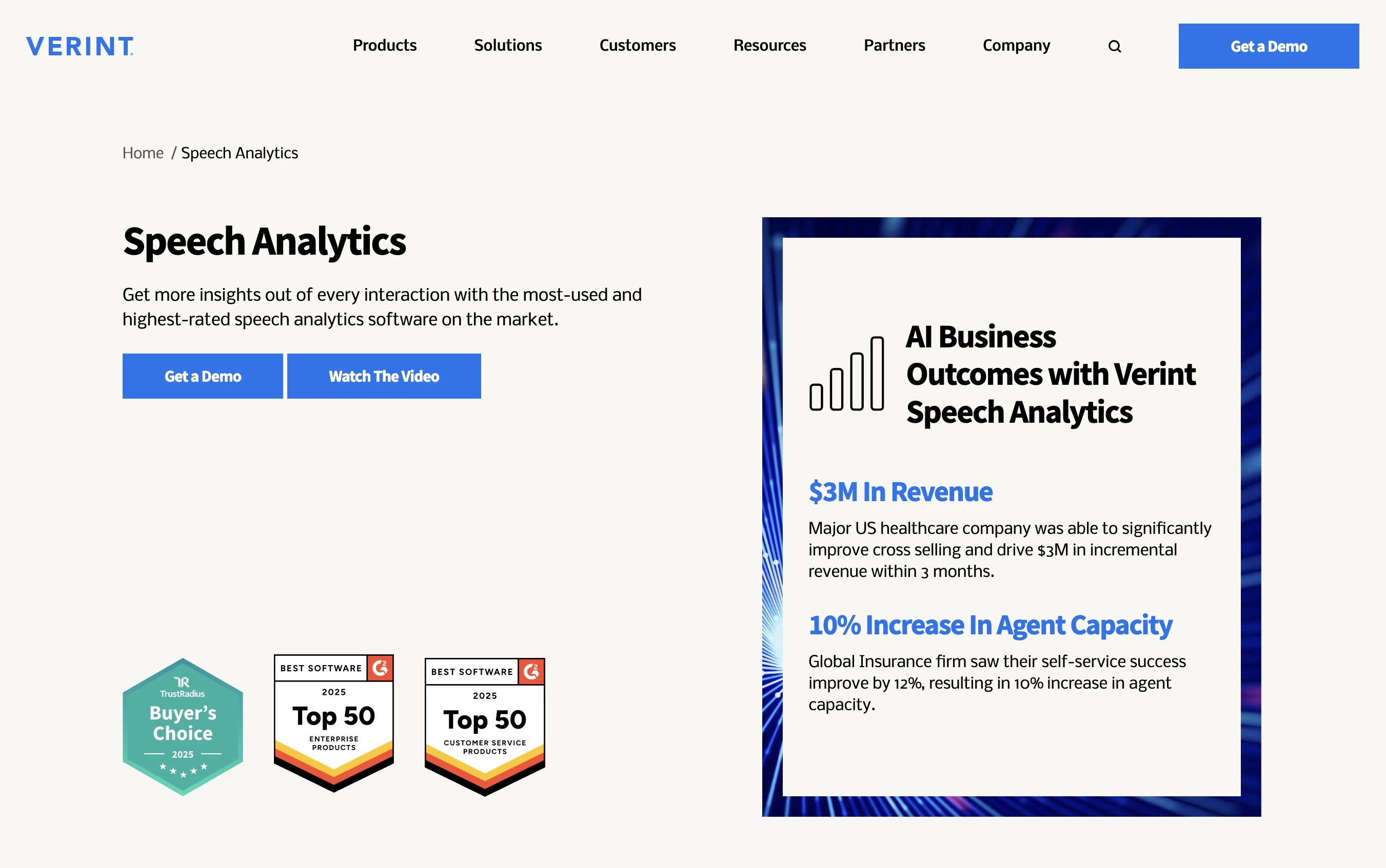 Verint Call Center Speech Analytics Software