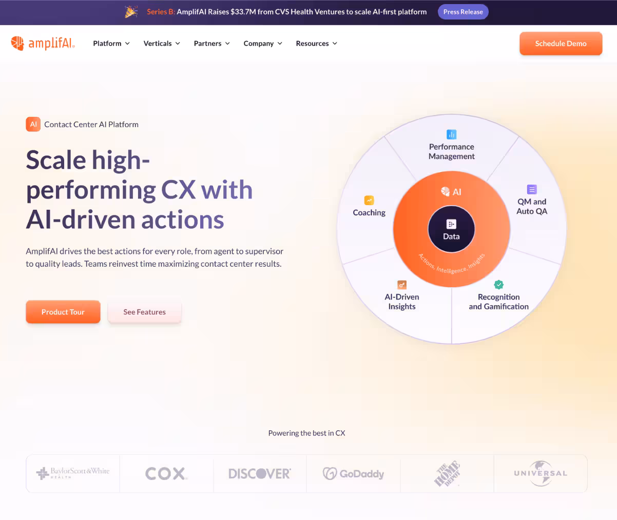 AmplifAI contact center AI software