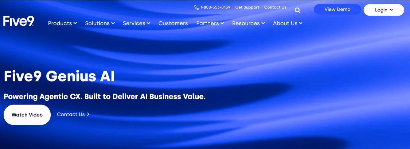 Five9 contact center AI software