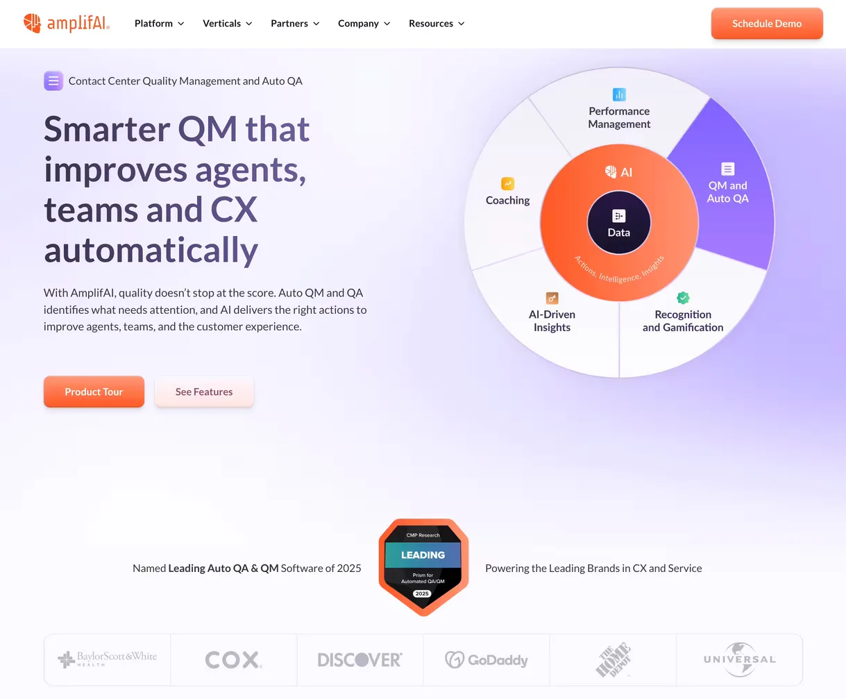 AmplifAI call center quality assurance software