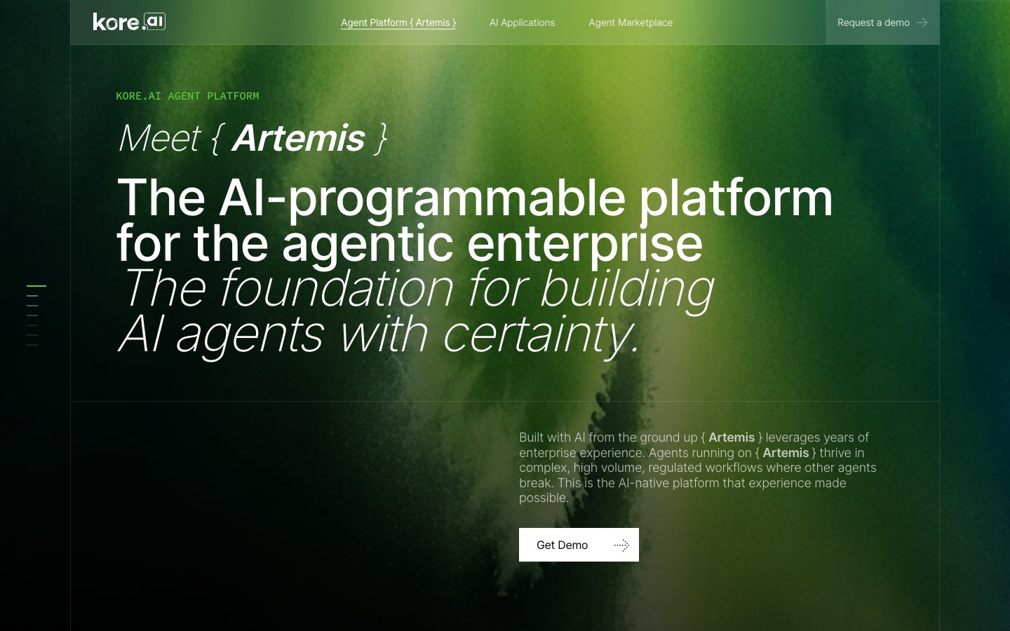 Kore.ai AI agent management software