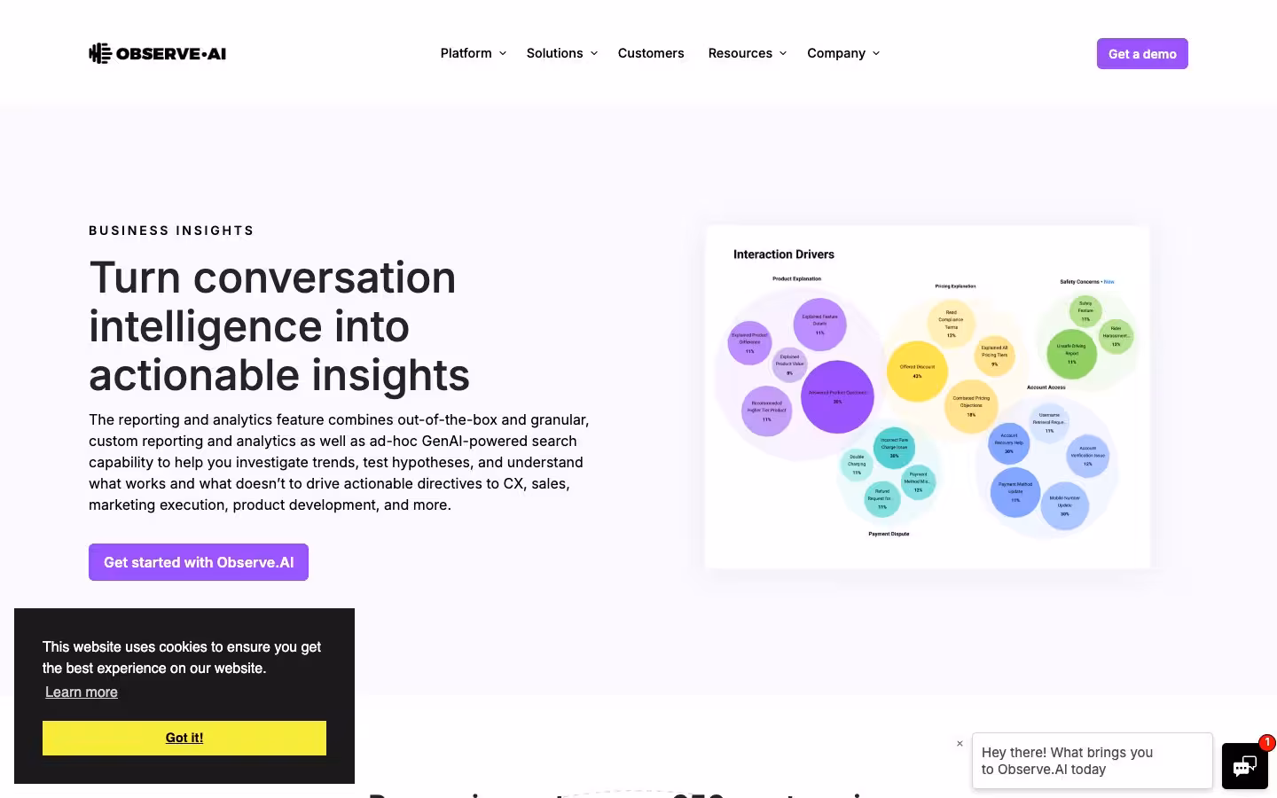 Observe.AI Call Center Analytics Software