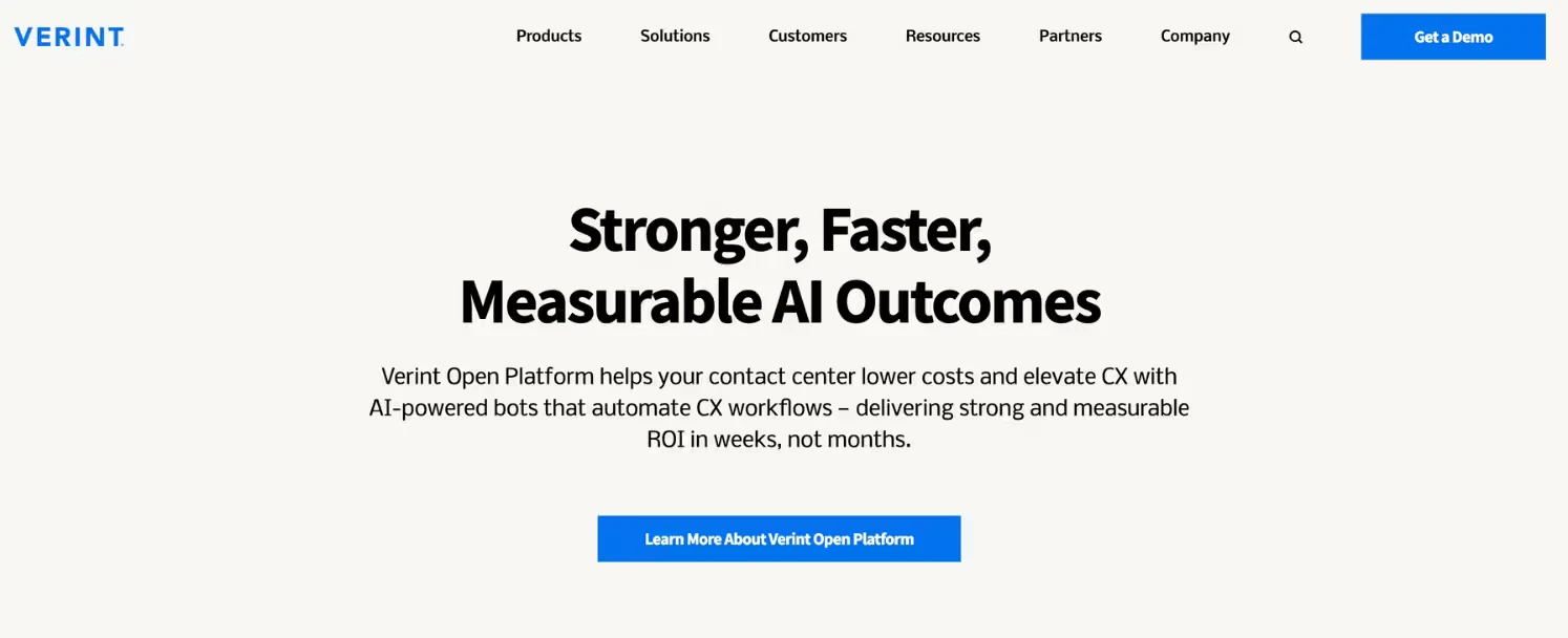 Verint Customer Insights Software