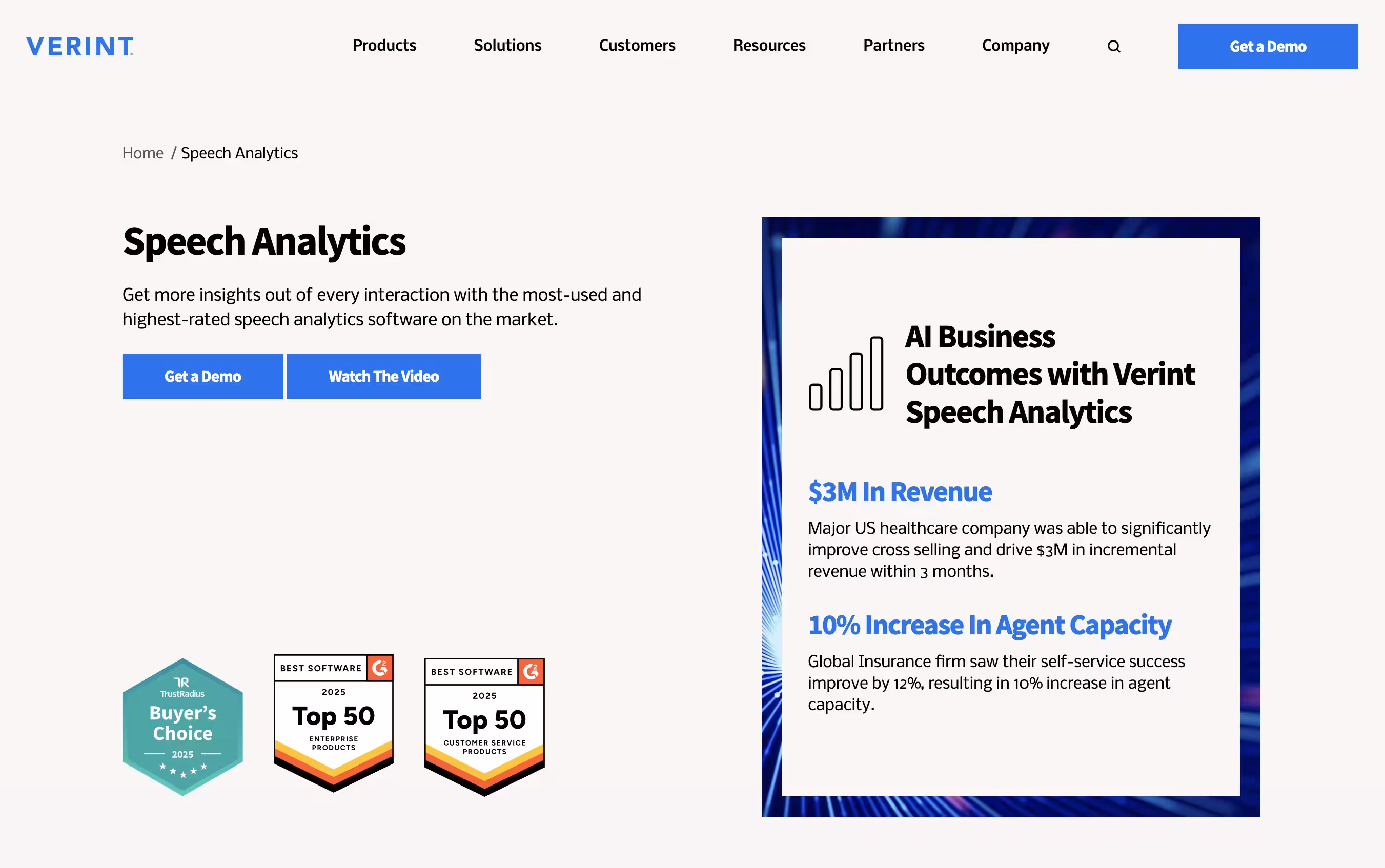 Verint Call Center Speech Analytics Software