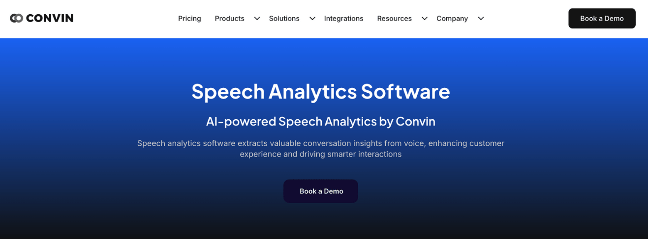 Convin Call Center Speech Analytics Software