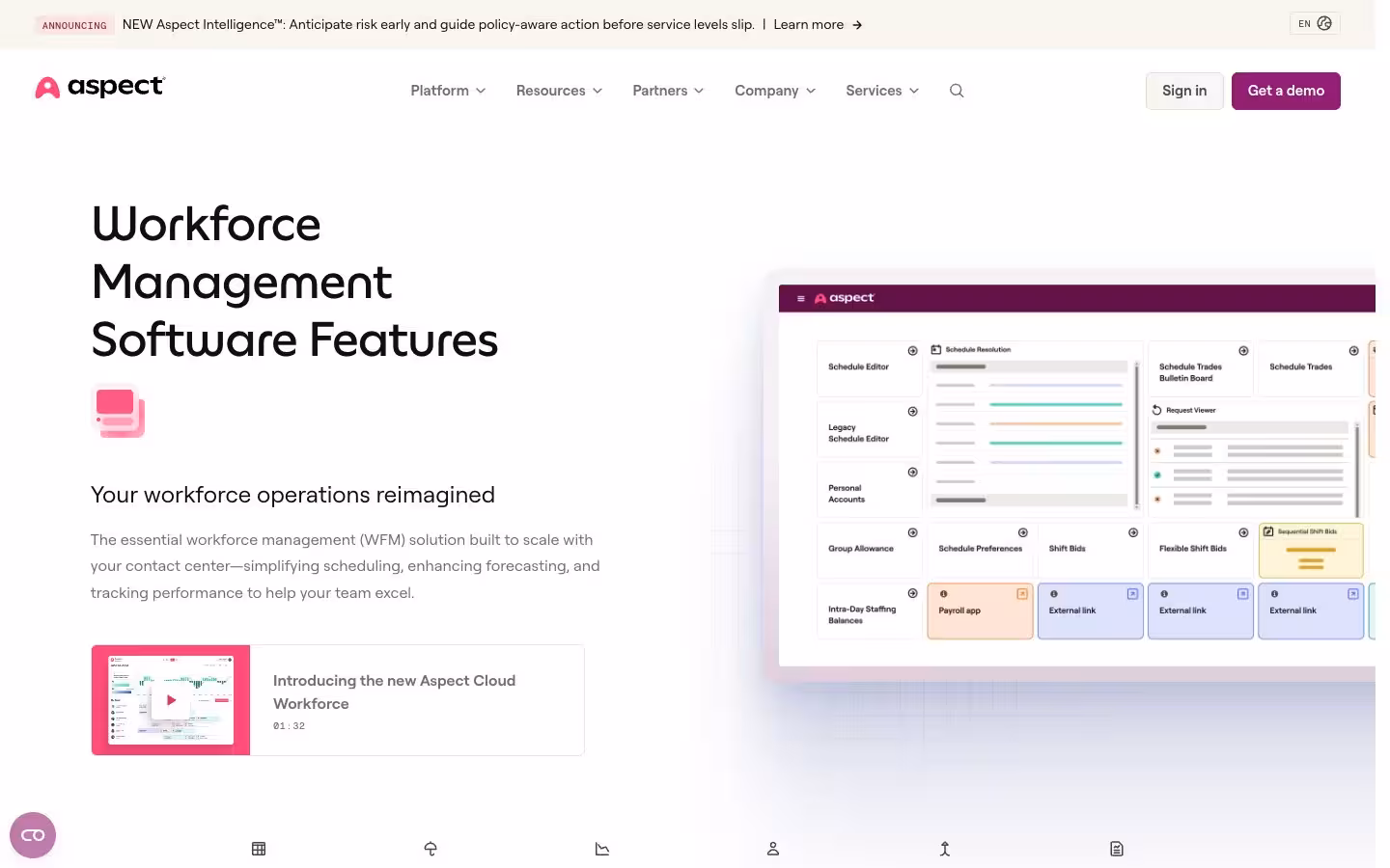 Aspect Workforce Management (WFM) Software