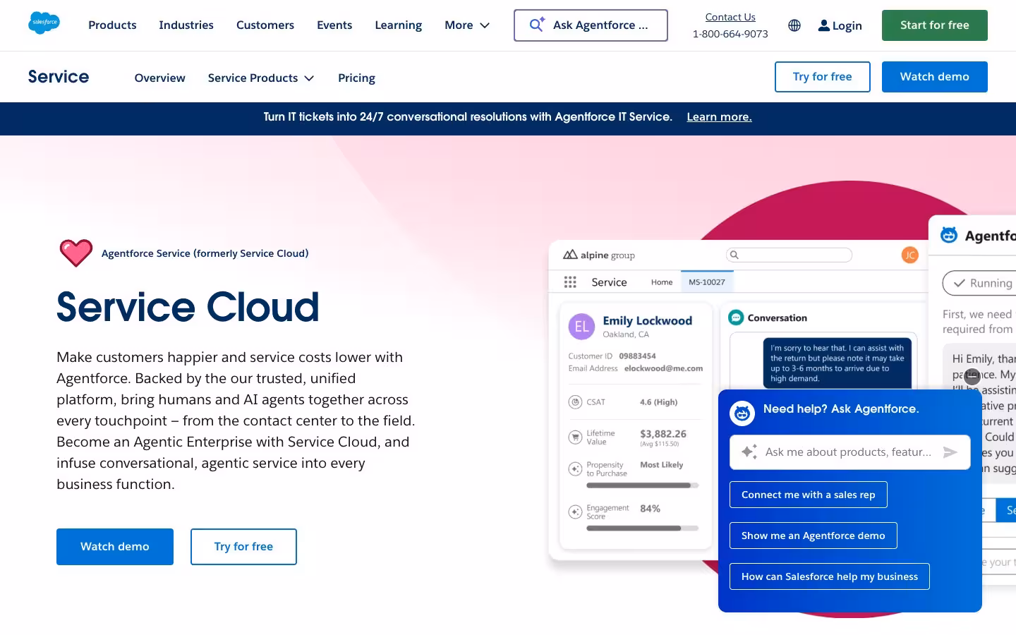 Salesforce Service Cloud CRM Software