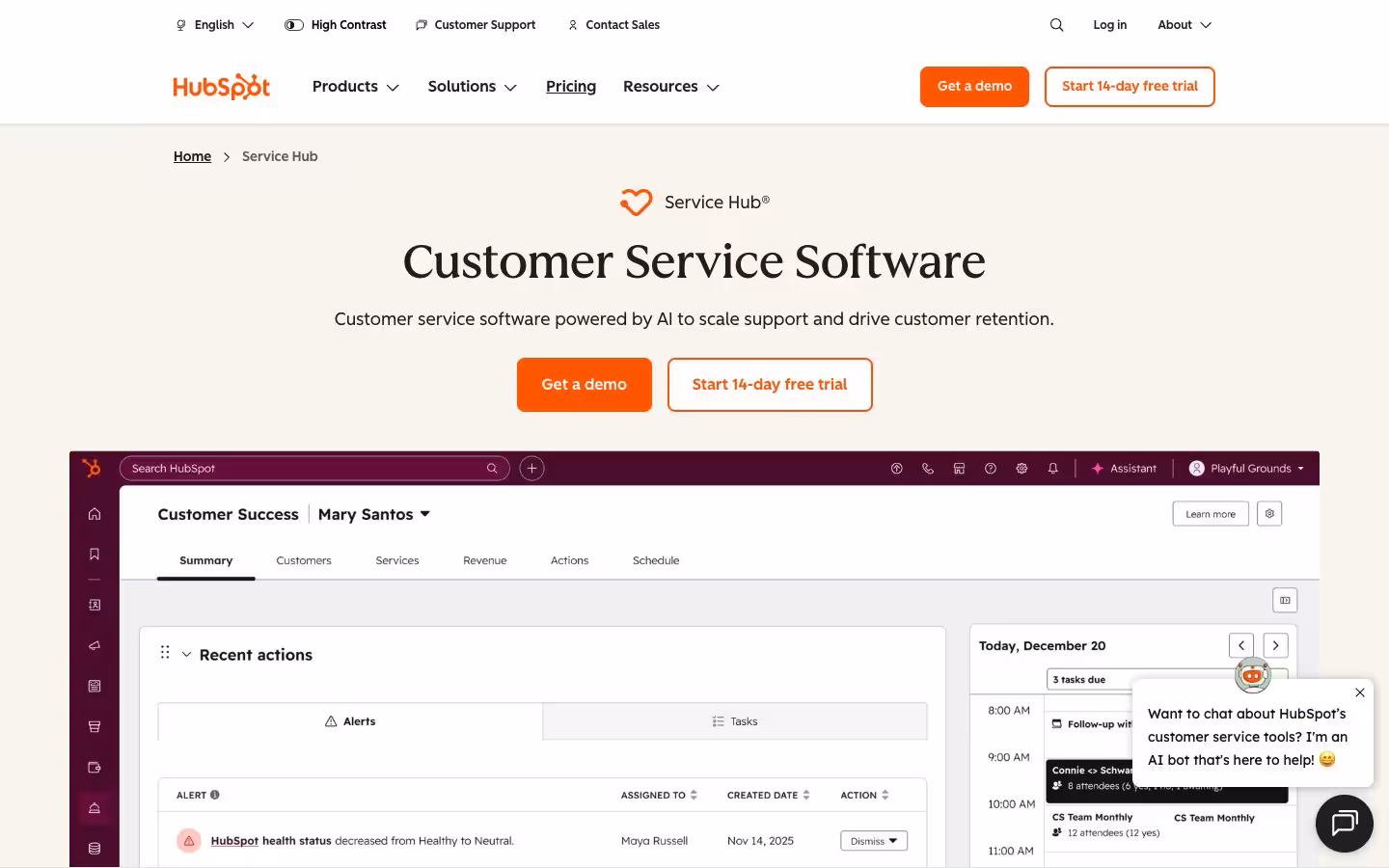 HubSpot Service Hub CRM Software