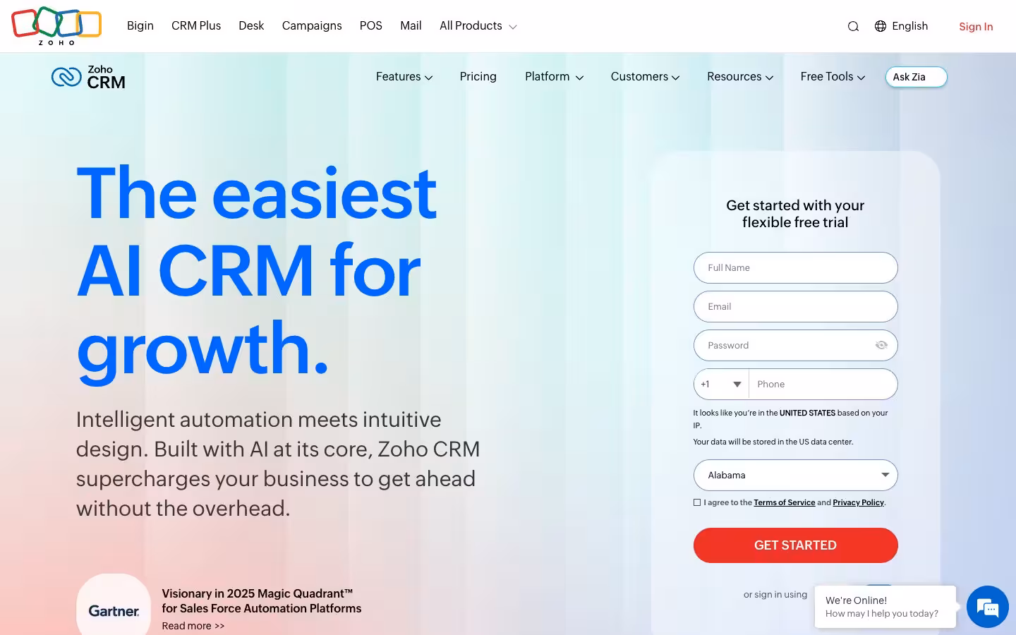 Zoho CRM Software