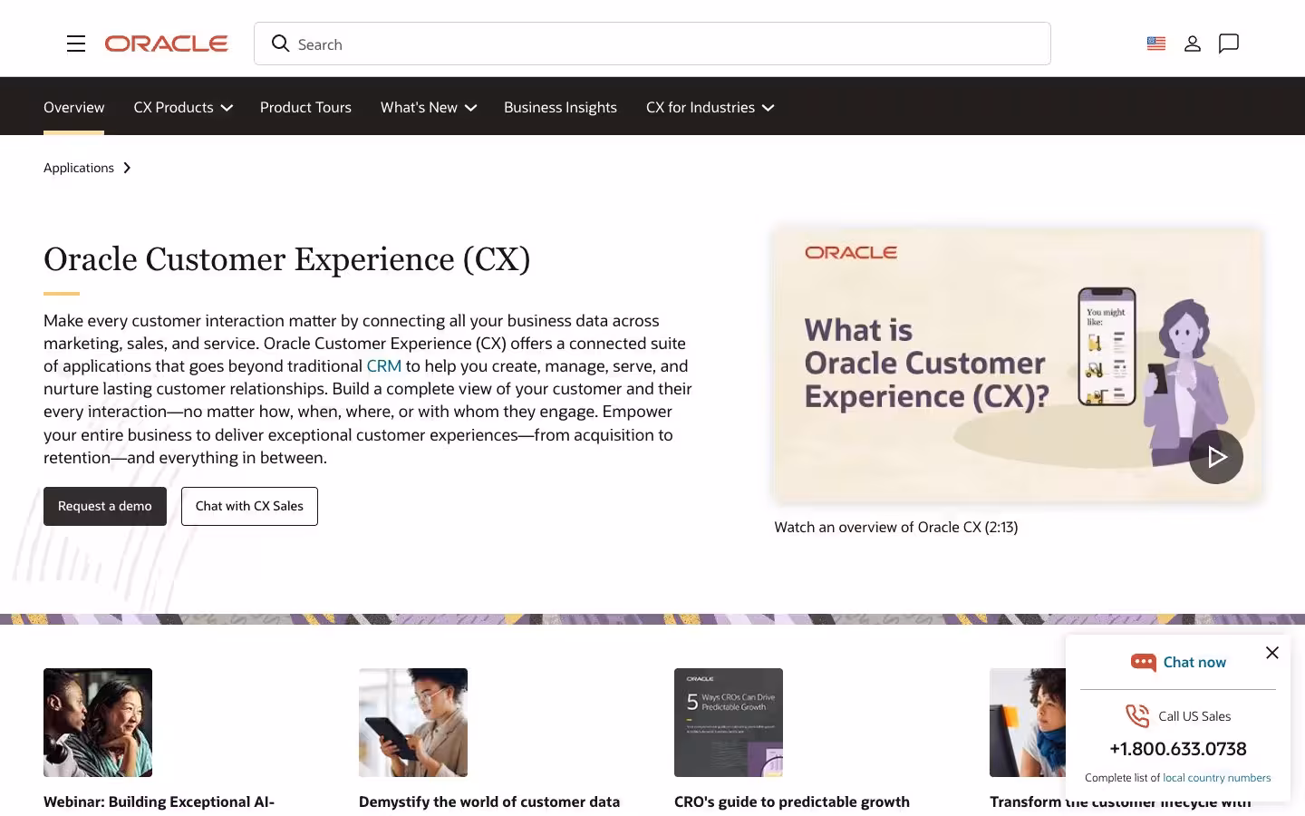 Oracle CX CRM Software