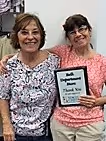 Linda Young of Belk and Sue Carpenter of Voices for Children