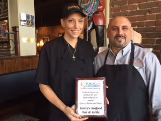 Chris and Lisa from Harry's Seafood Bar and Grille