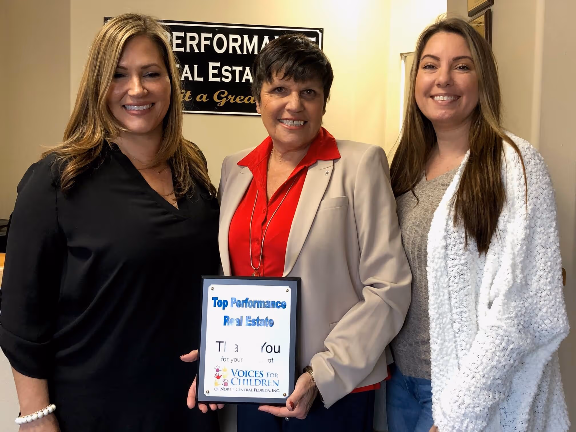 Krissy Kydd, Debbie Rector and Stevie Smith representing Top Performance Real Estate