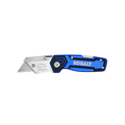 Kobalt Blue Compact Lockback 3/4-in 1 -Blade Folding Utility Knife