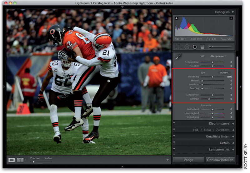 voorbeeldfoto in Adobe Photoshop van boek Scott Kelby
