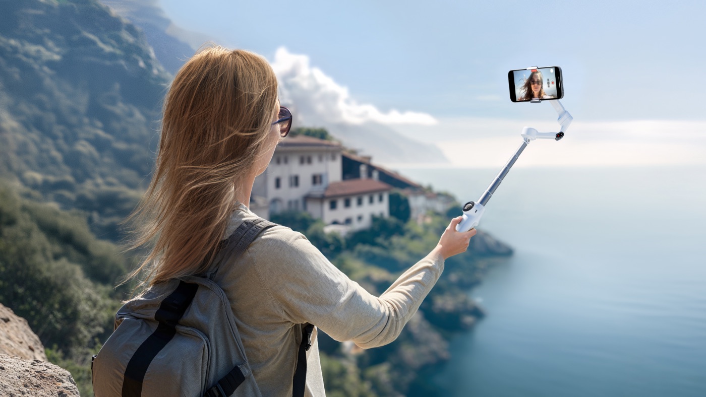 Insta360 Flow 2 Pro bundel grijs - opvouwbare AI-smartphonegimbal, volgen in 200 apps met DockKit, AI-tracker, meervoudige persoonsvolging, 360° | Digitale camera's