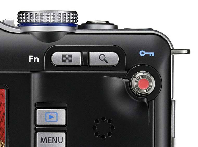 Olympus Pen E-PL1 achterkant knoppen