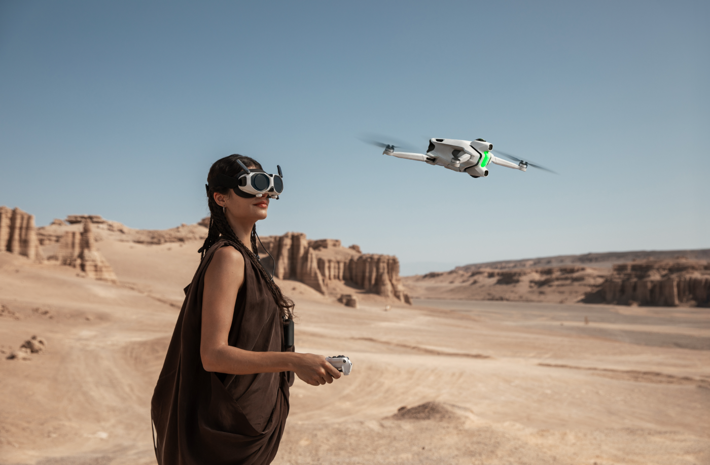 Antigravity A1 drone vliegen met Vision-goggles en Grip Motion Controller