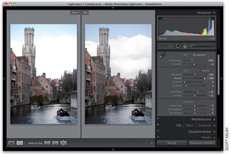 voorbeeldfoto in Adobe Photoshop van boek Scott Kelby