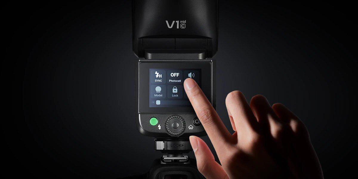 Godox V1 mid: compactere V1 met ronde flitskop en touchscreen