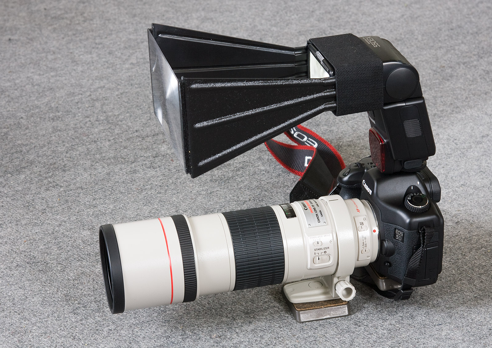 foto van ‍Canon 5D, 550EX met een BetterBeamer