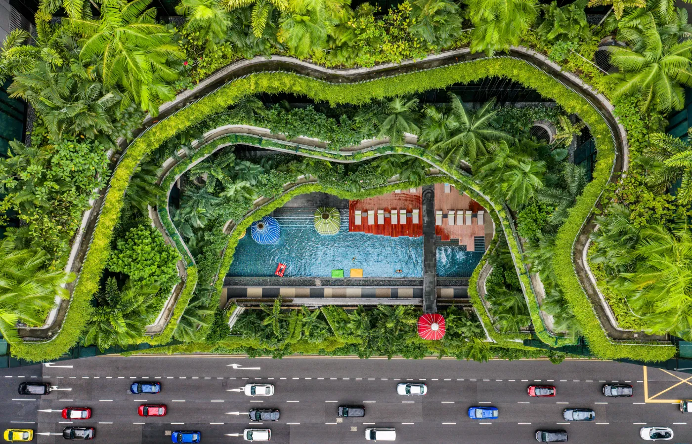 Luchtfoto van Chin Leong Teo, tweede plaats bij International Aerial Photographer of the Year 2026.