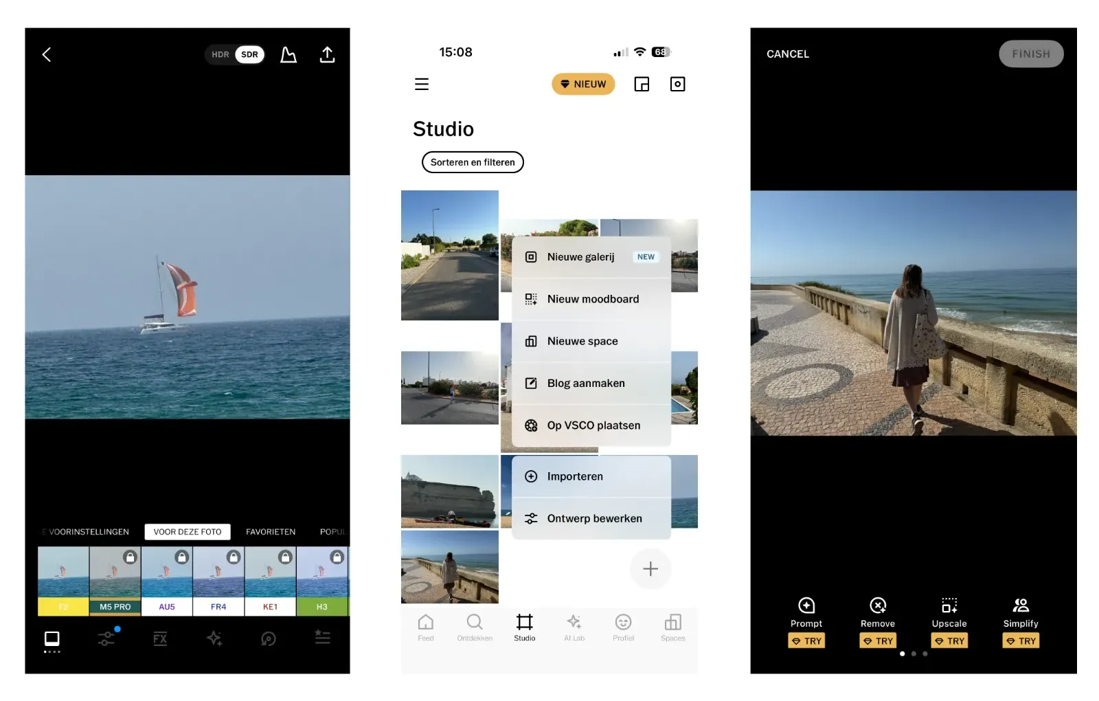 VSCO app voorbeelden