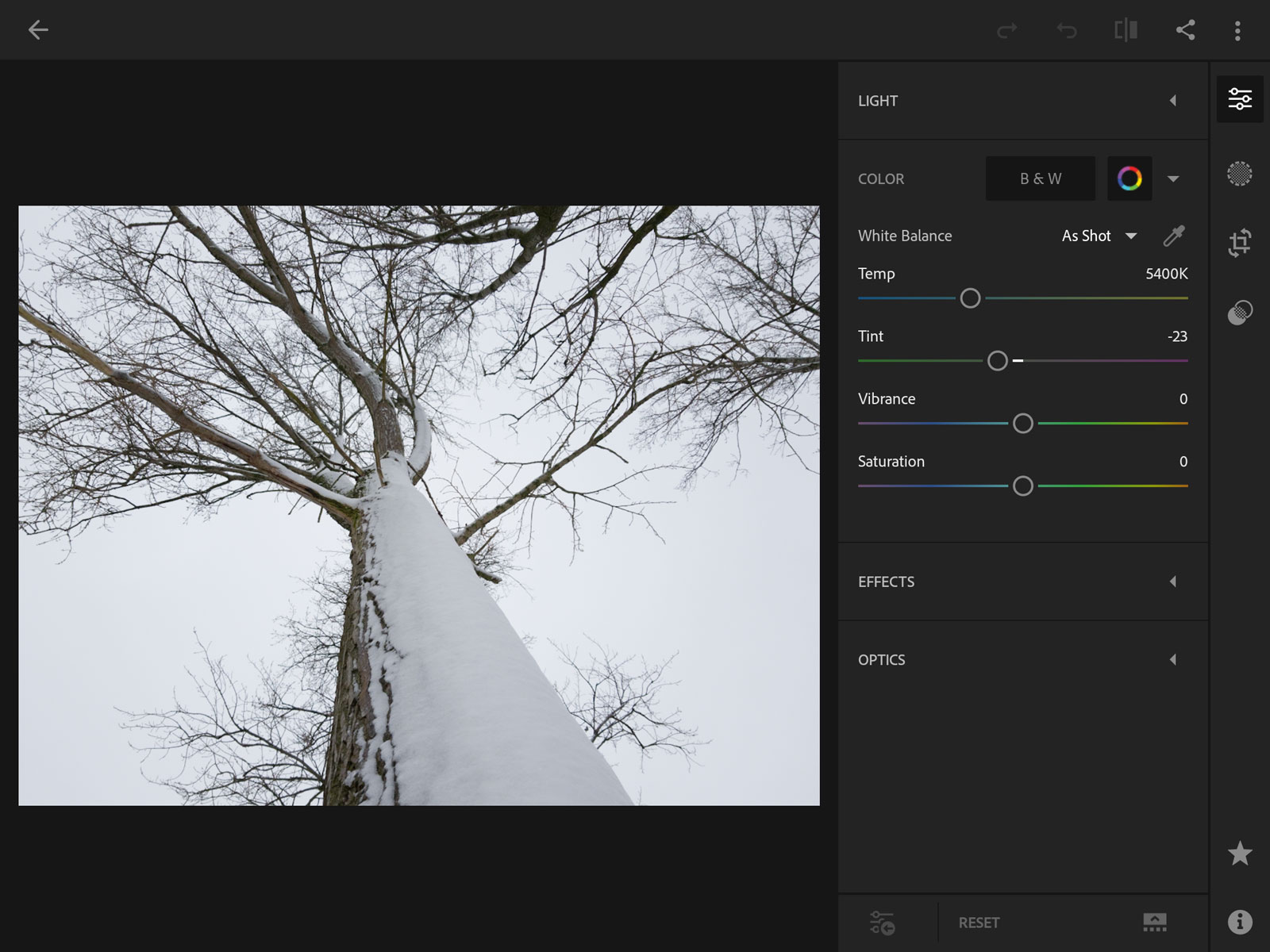 lightroom cc op tablet