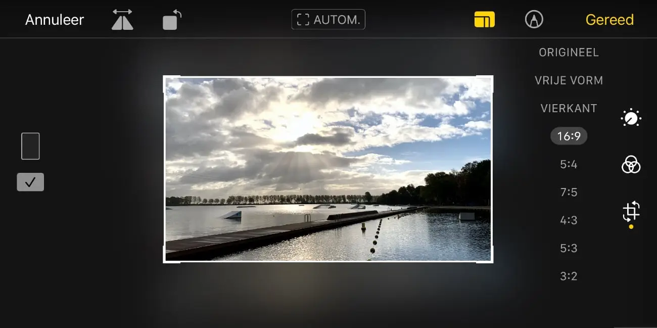Beeldverhouding van een foto aanpassen op een iPhone